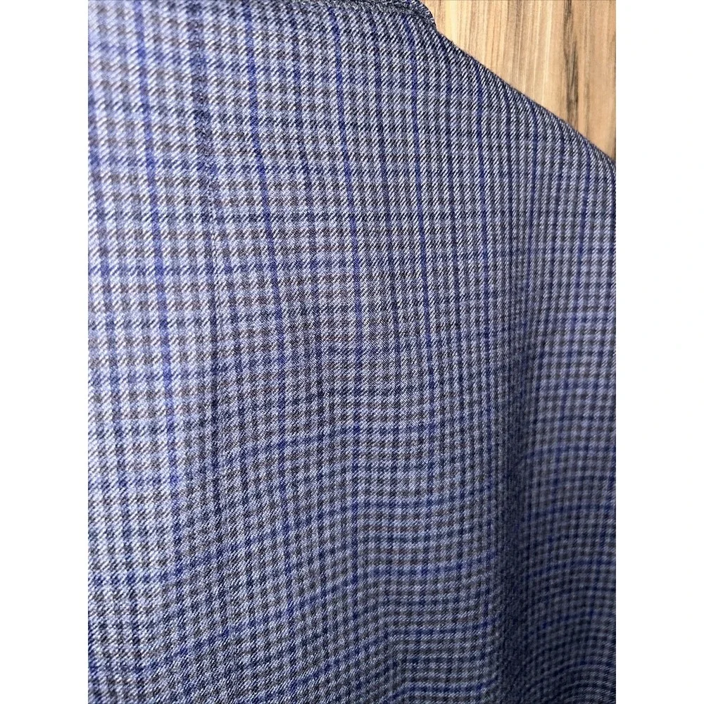 Ralph Lauren‎ 100% Wool Plaid Suit Coat Size 48 Long